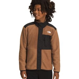 The North Face Tan and Black Fleece Jacket